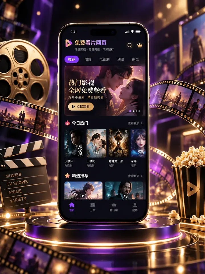免费看片网页APP展示视觉